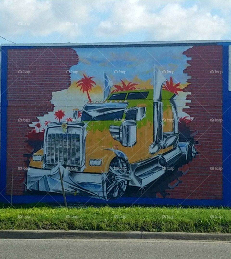 Semi truck art