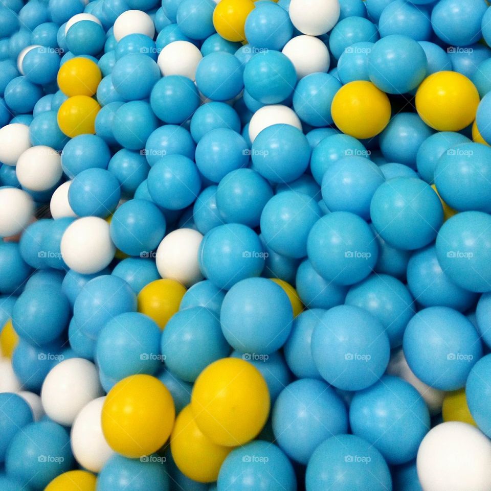 Blue Yellow and White