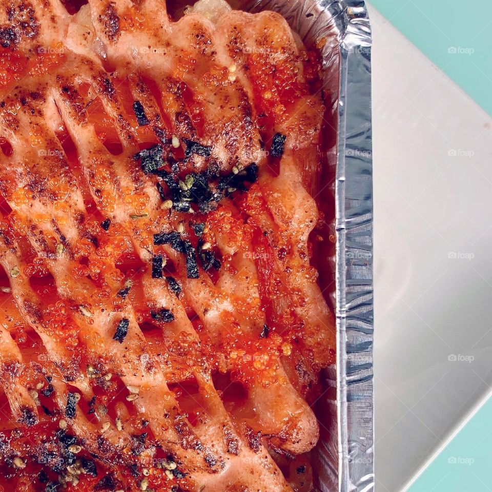 Japanese mentaiko Kani shrimps Yakimeshi 