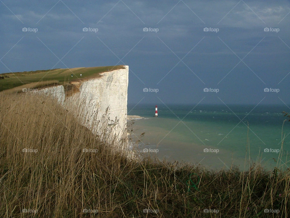South coast of England with white cliffs