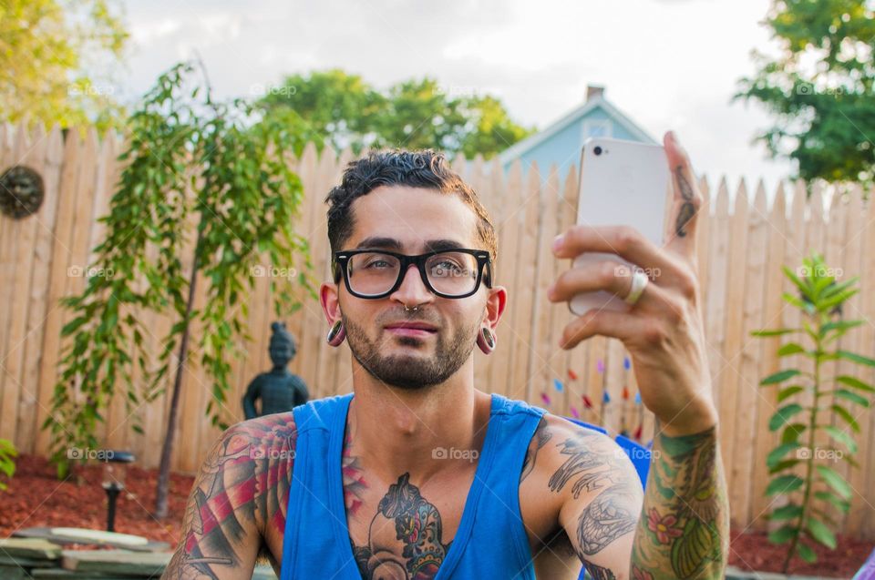 Tattoo selfie