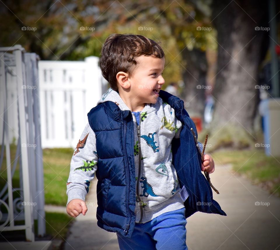 Boy running