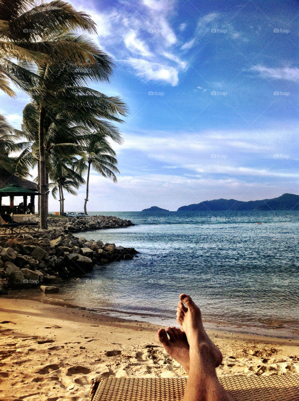 beach woman travel vacation by linderborg