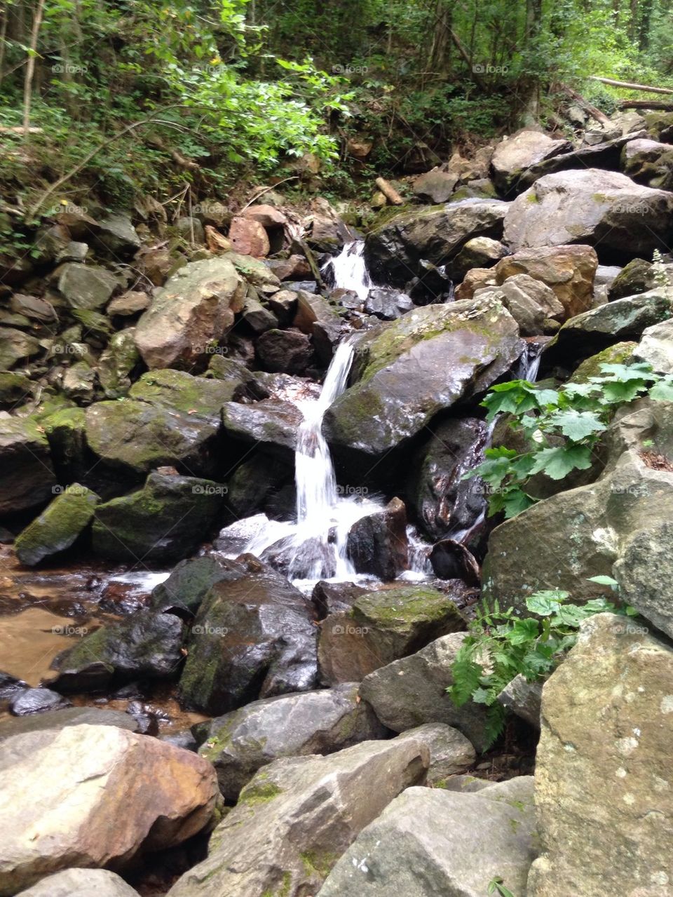 Waterfall and rocks