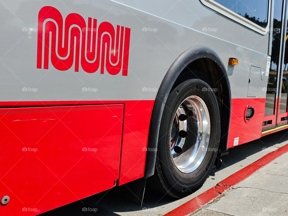 Public transportation bus in San Francisco California 