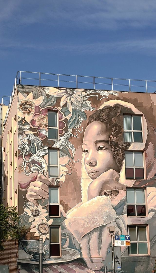 Graffiti on building. Street Art.