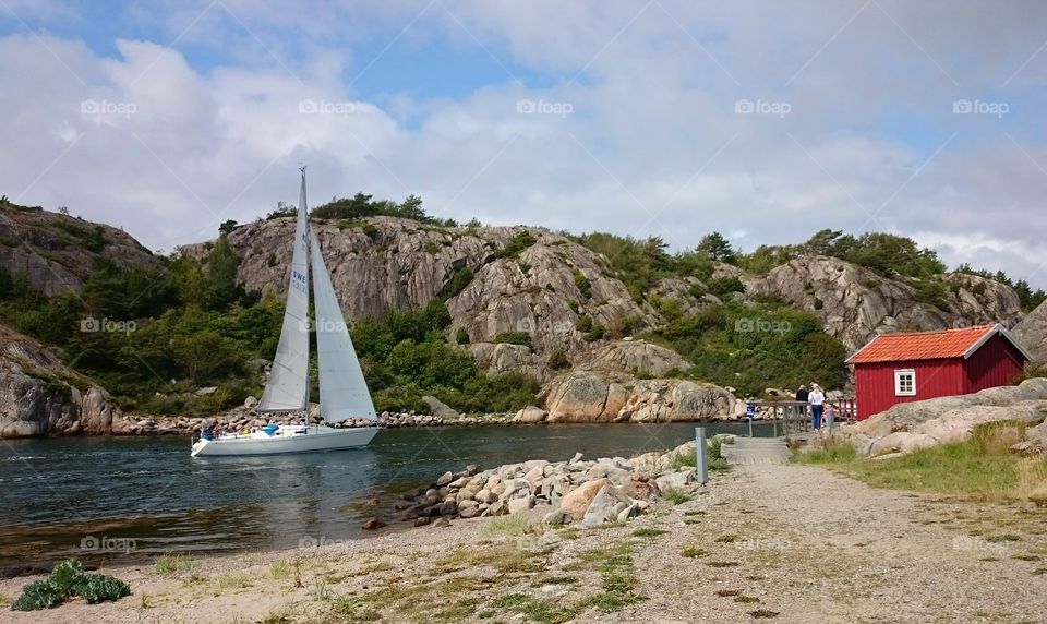 sailingboat on the sea. sailingboat on the sea