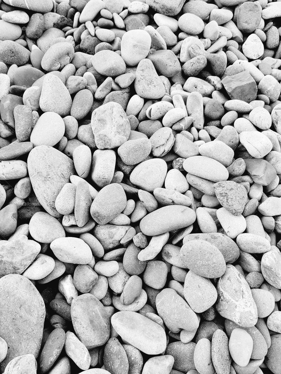 black and white pebbles