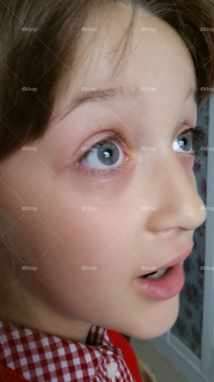 Close-up of a cute girl