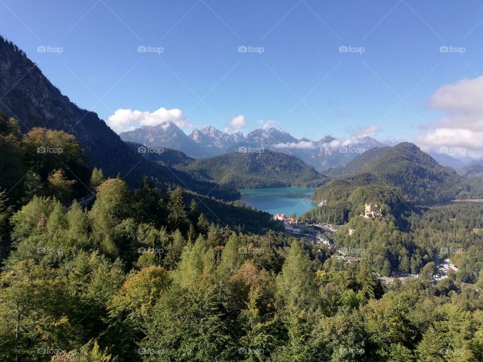 nature outdoors germany walk vacation snow peaks mountains europe lake