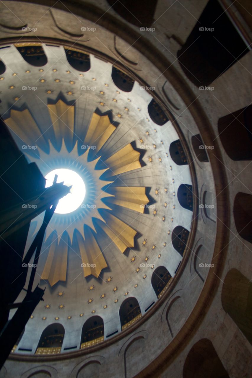 the dome of the Church of the Holy Sepulchre in Jerusalem