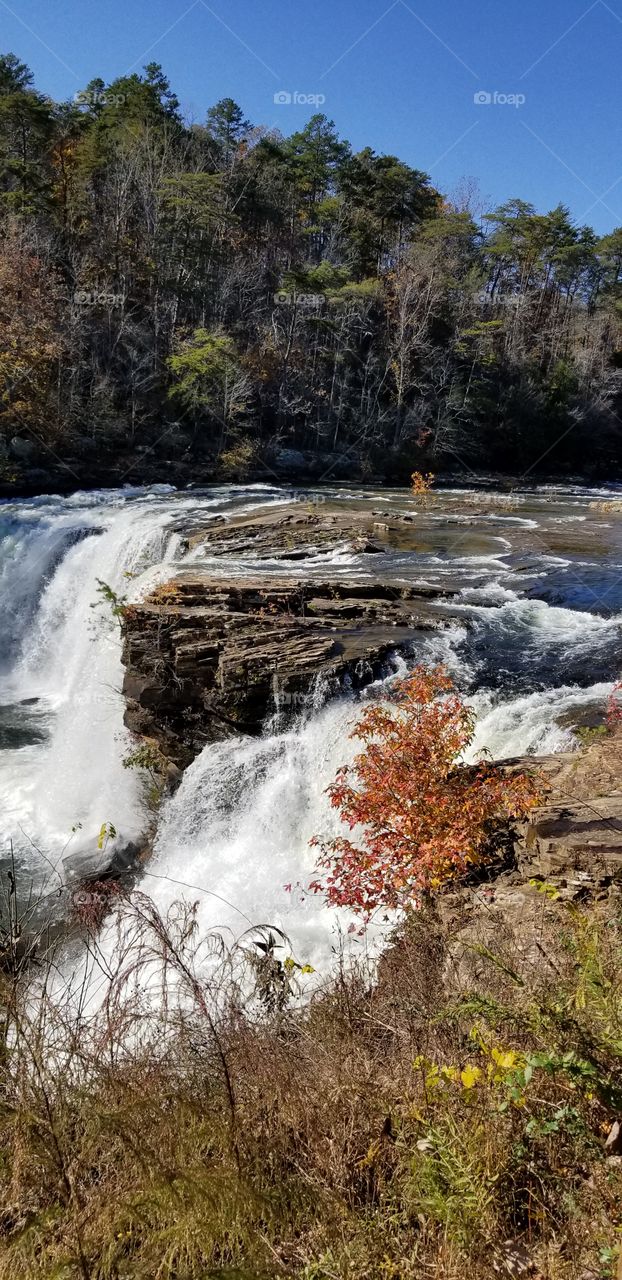 Waterfalls in the fall