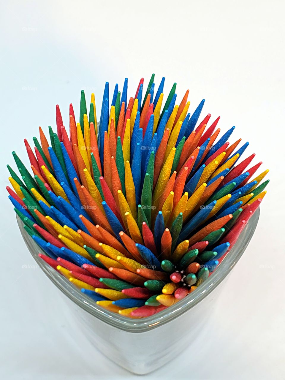 A simple container of colored toothpicks that caught my eye!