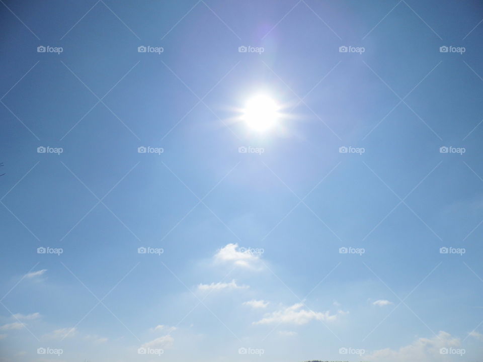 beautiful blue sky and beautiful sunlight
