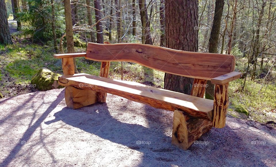 Wooden bench. Wooden bench