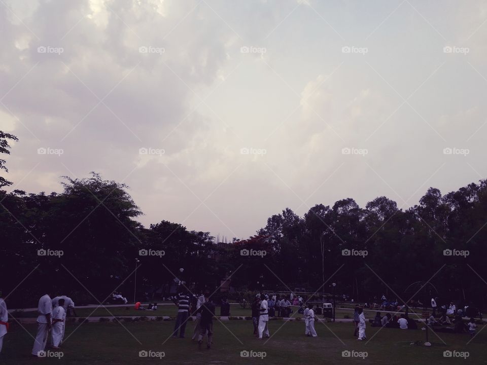 peoples enjoying in park