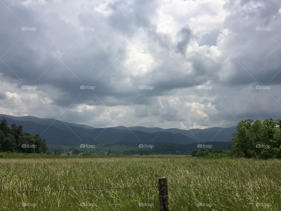 Great Smoky Mountains spring summer vacation road trip mountain clouds sky landscape