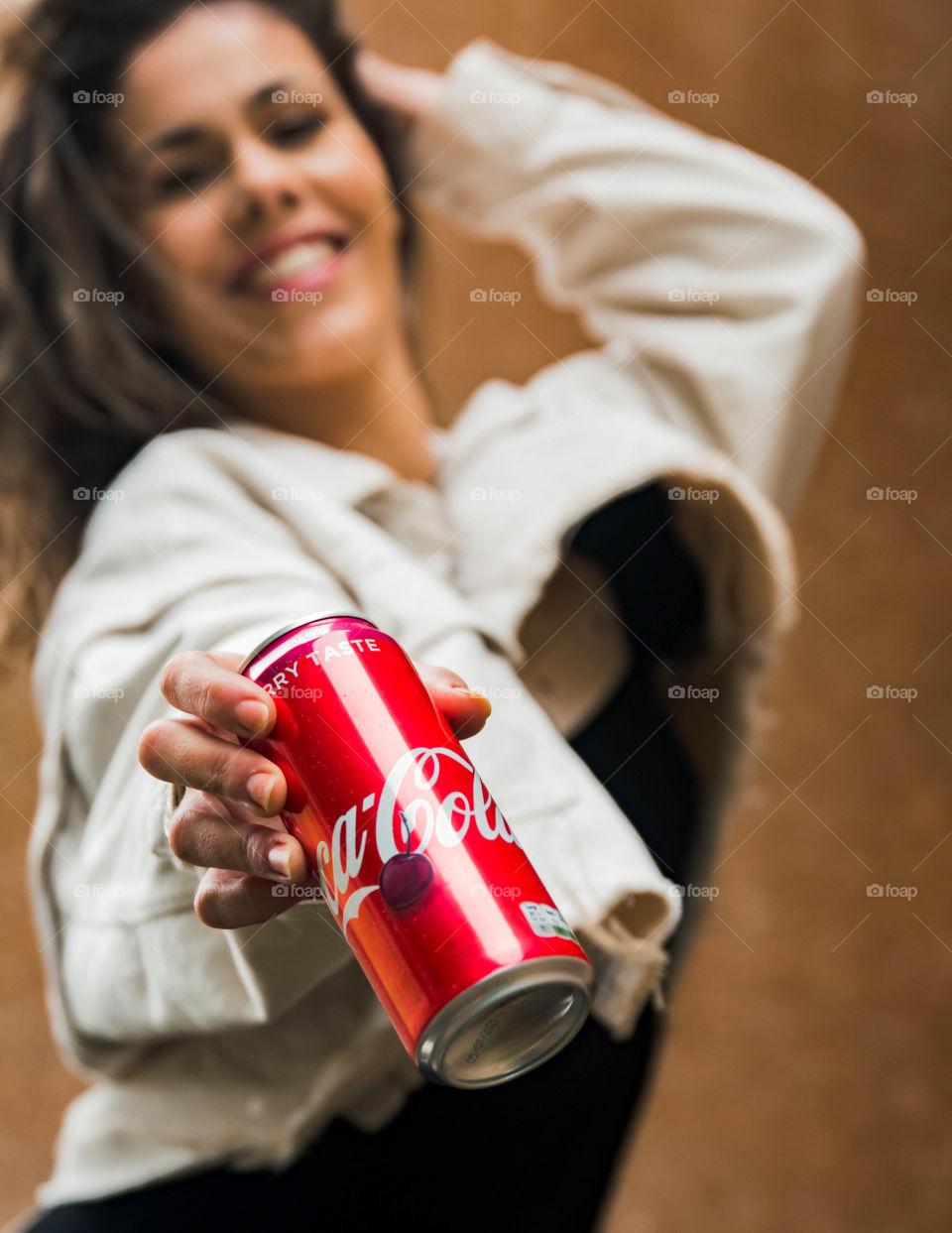 Showing off some Cherry Coca Cola