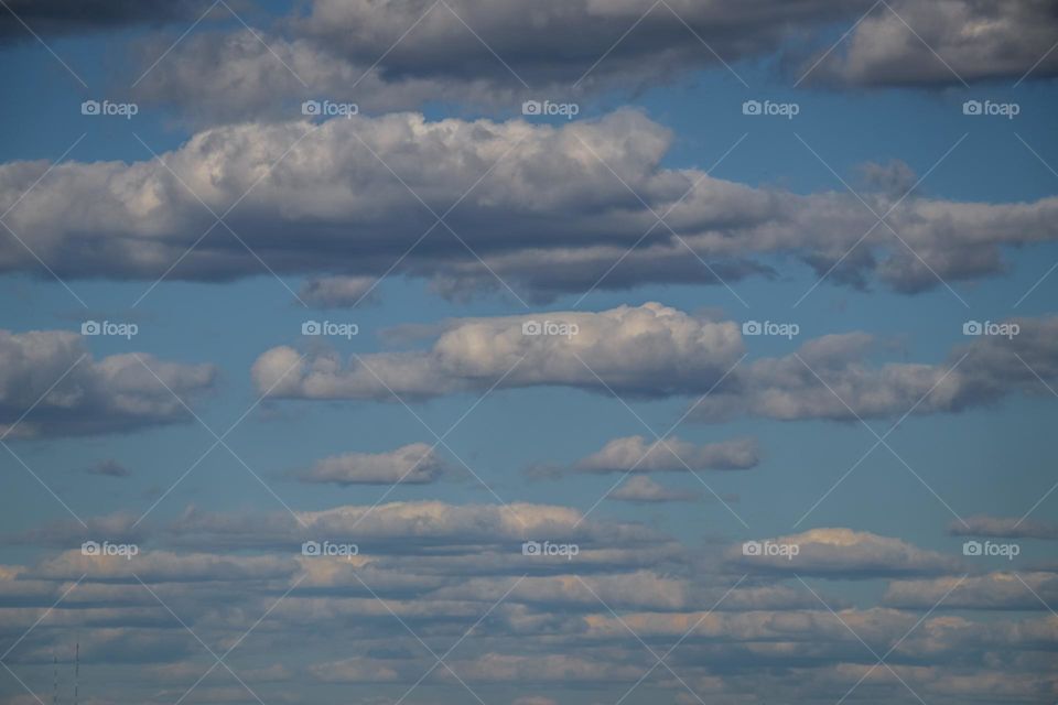 White clouds on a blue sky