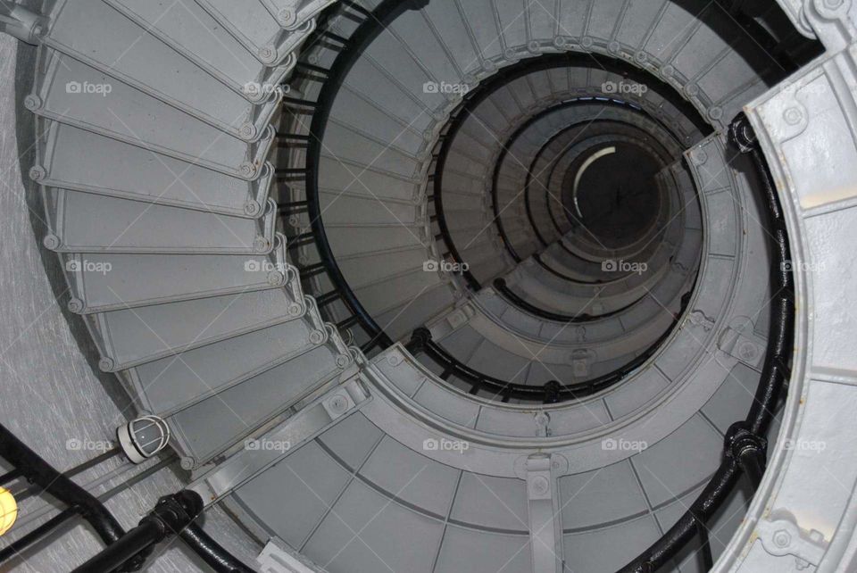 Looking up a Lighthouse Staircase