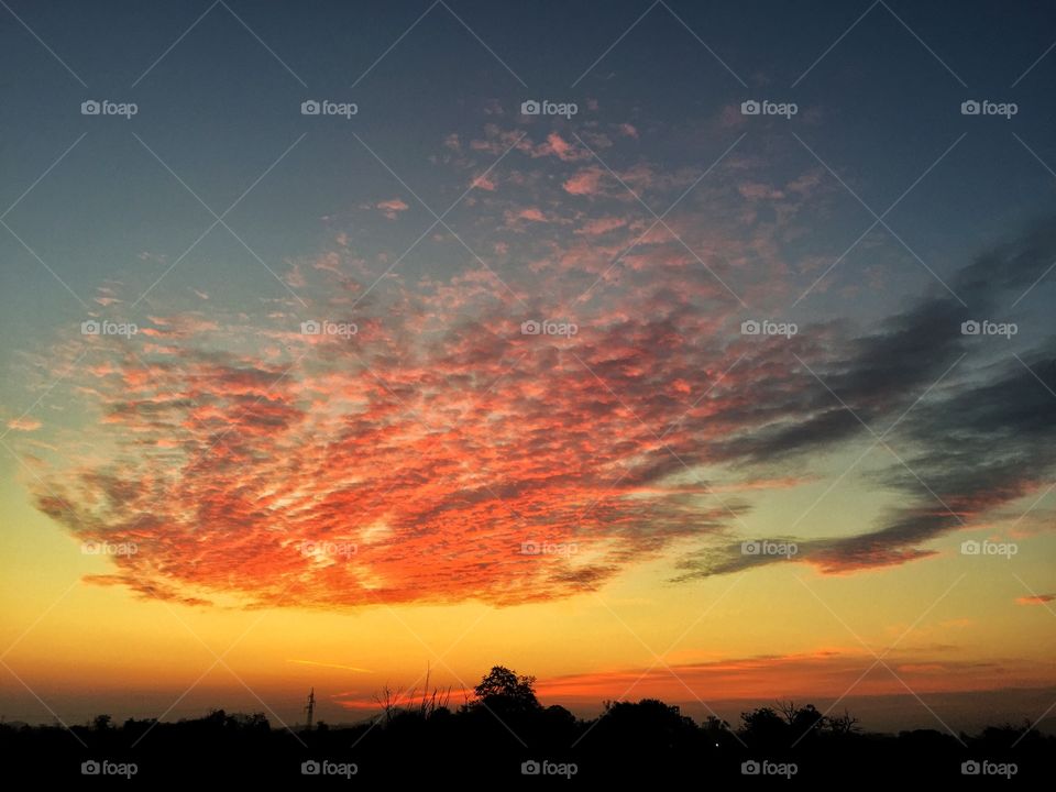 Scenic view of dramatic sky