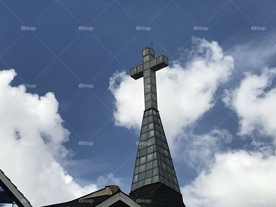 Church tower cross 