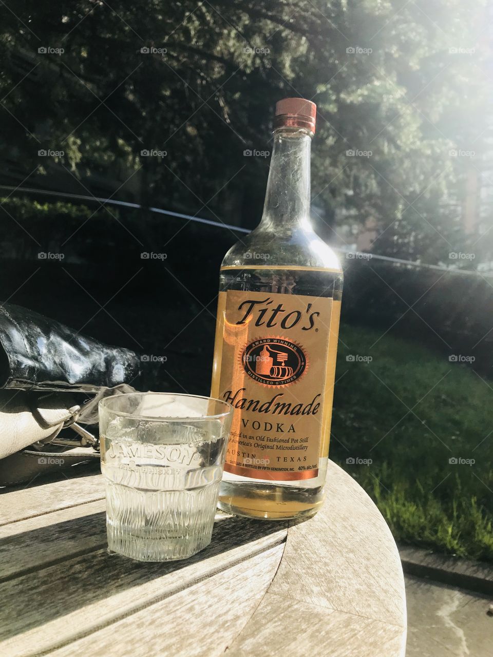 Titos, Perrier & sun. Best way to start the weekend 