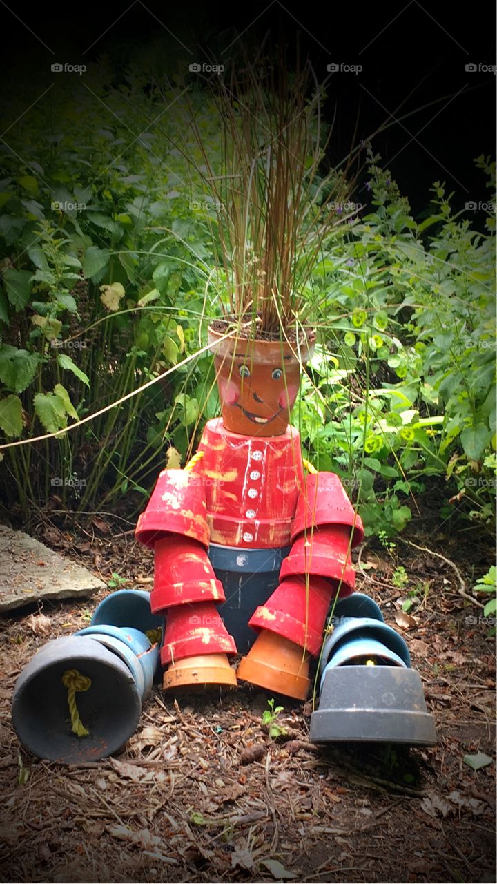 Garden Art - Scarecrow Pots