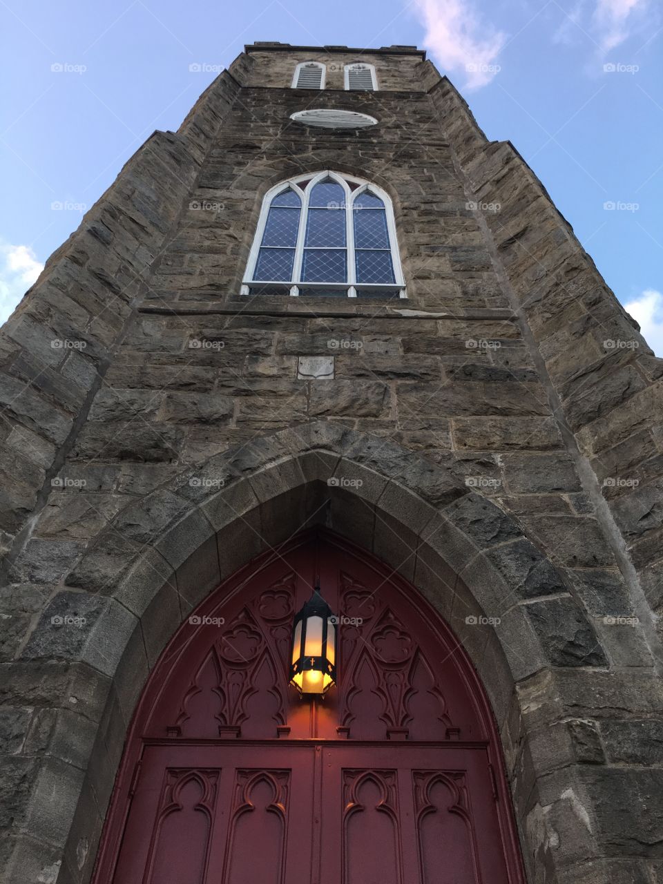 St. James church door in Danbury, CT