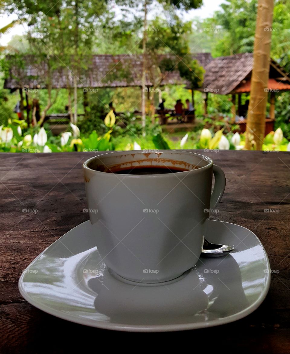 coffee with a rainforest view