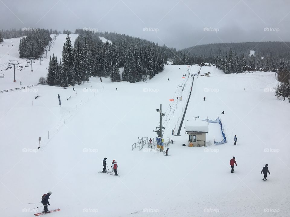 Quite day on the mountain 