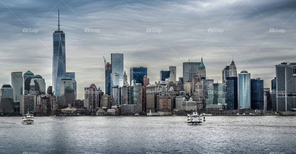 The skyline. This photo was taken when I was traveling around NYC