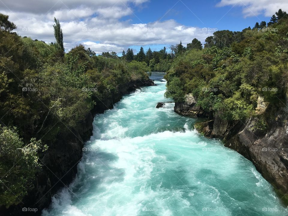 River rapids. Huka Falls New Zealand. 