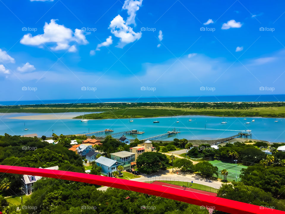 View from the top of the St. Augustine, FL lighthouse.