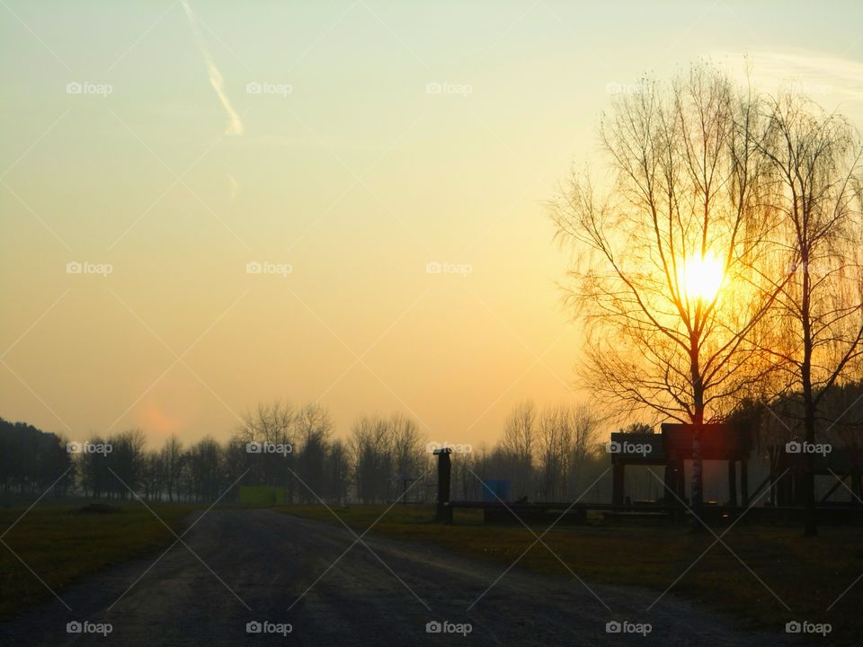 Landscape, Dawn, Sunset, Weather, Light