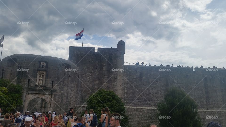 Architecture, Castle, Flag, Military, People