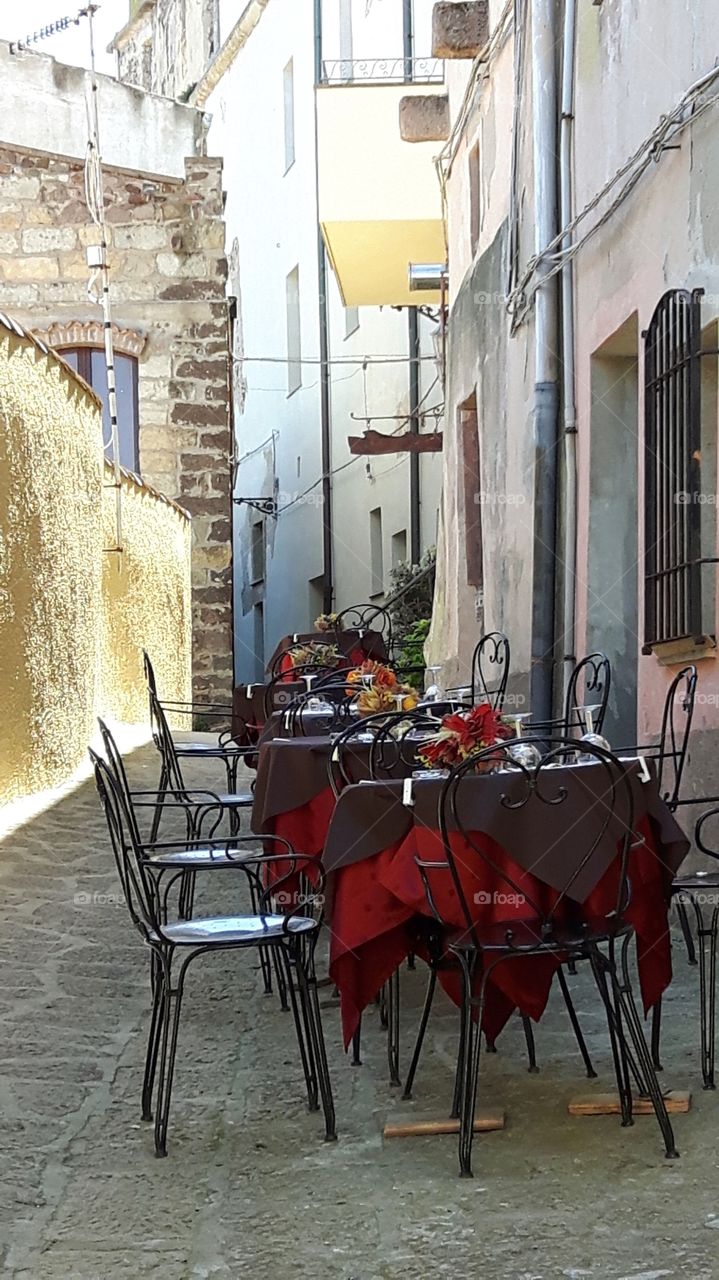 Eating out in Castelsardo, Sardinia, Italy