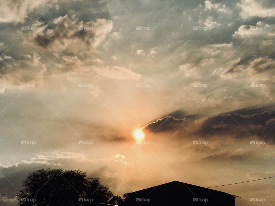 Florida evening Sun and skyline 