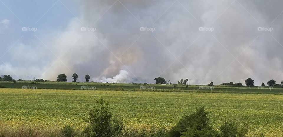 start of a fire in Louisiana