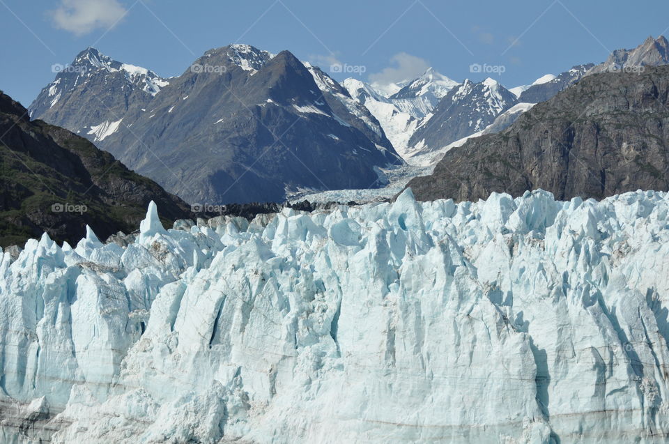 Hiking along the glaciers