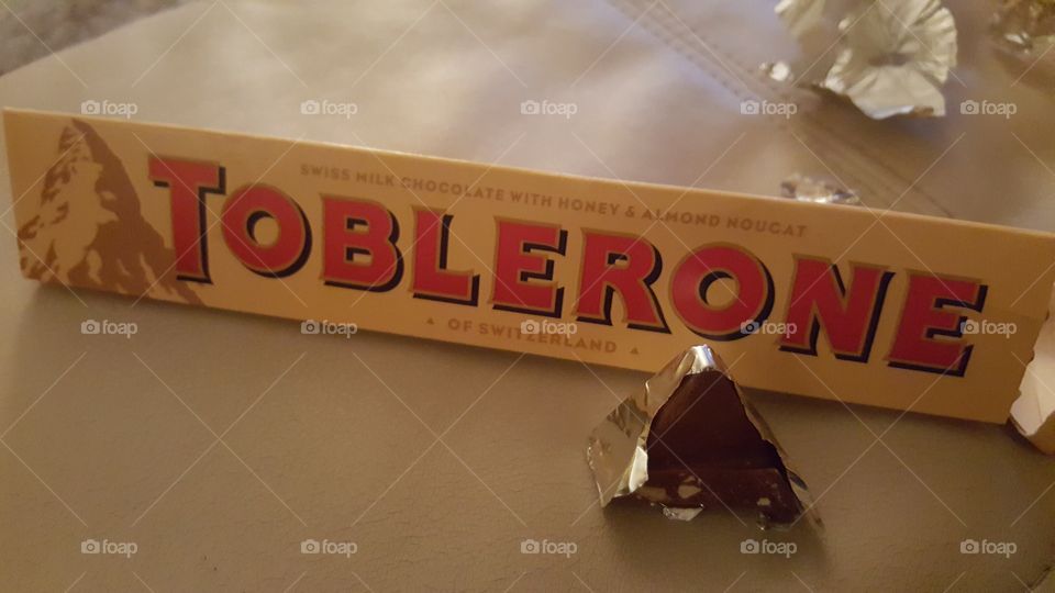 Toblerone Chocolate. delicious snack