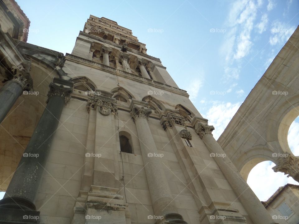 Building in Split Croatia . Looking up at building in Split Croatia at our Vacation last year 