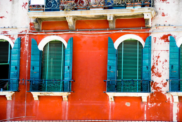 Windows of murano, Italy 