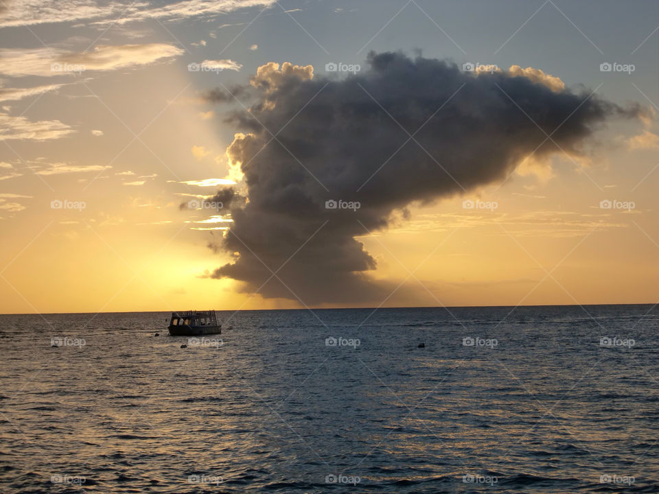 beach sunset sun cloud by twickers