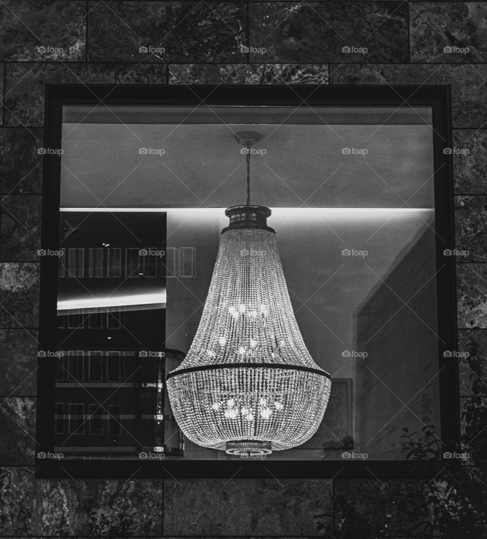 B&W chandelier