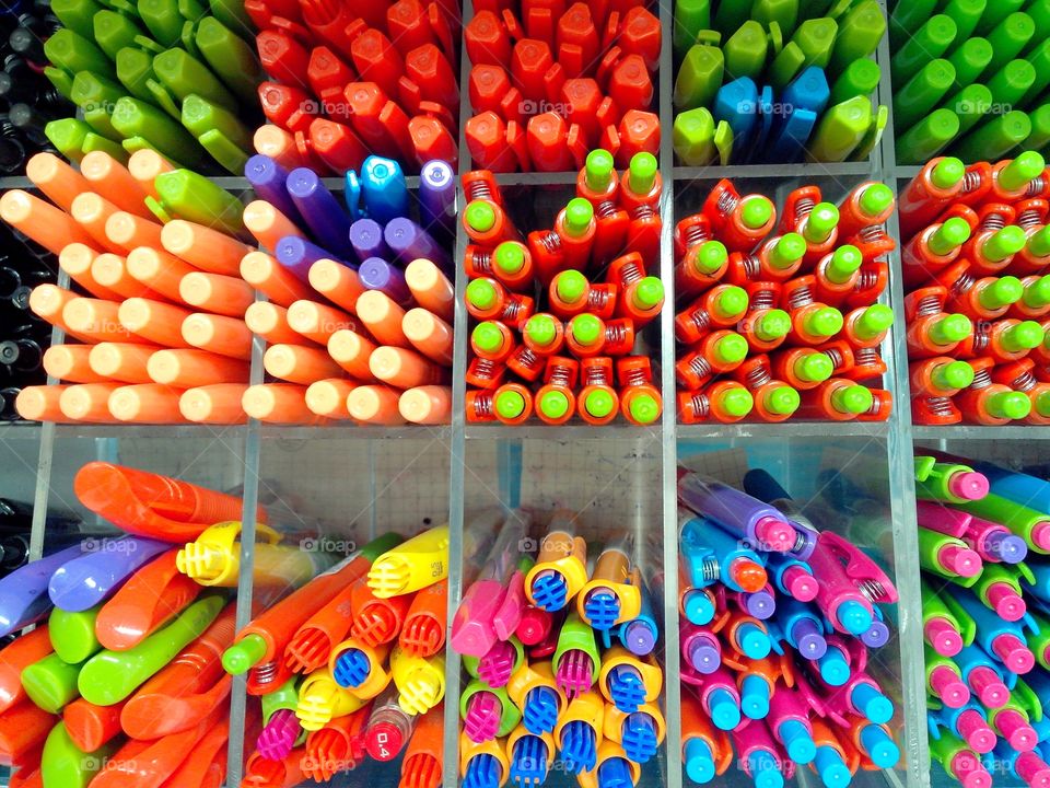 colorful ballpens