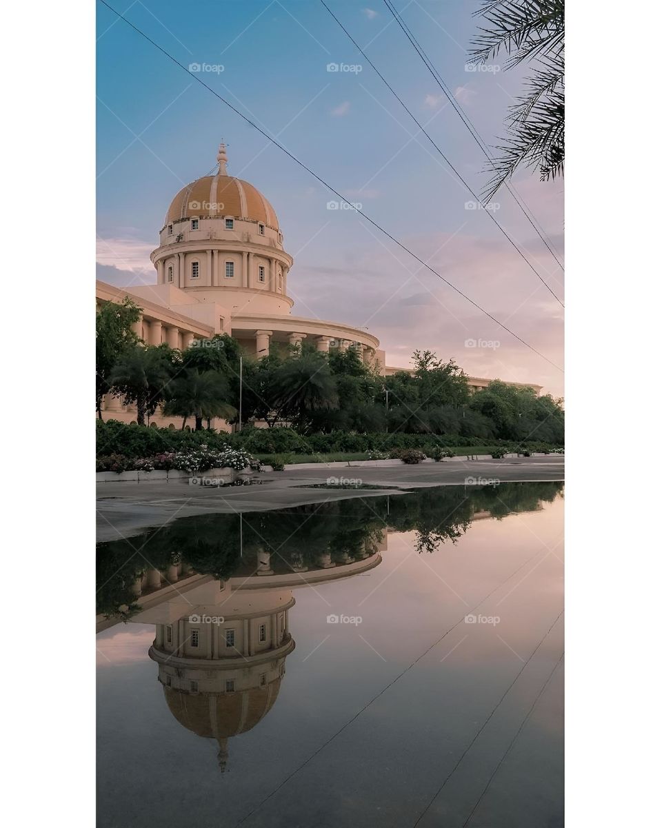Beautiful view of pink city Jaipur. Manipal University Scene from outside.