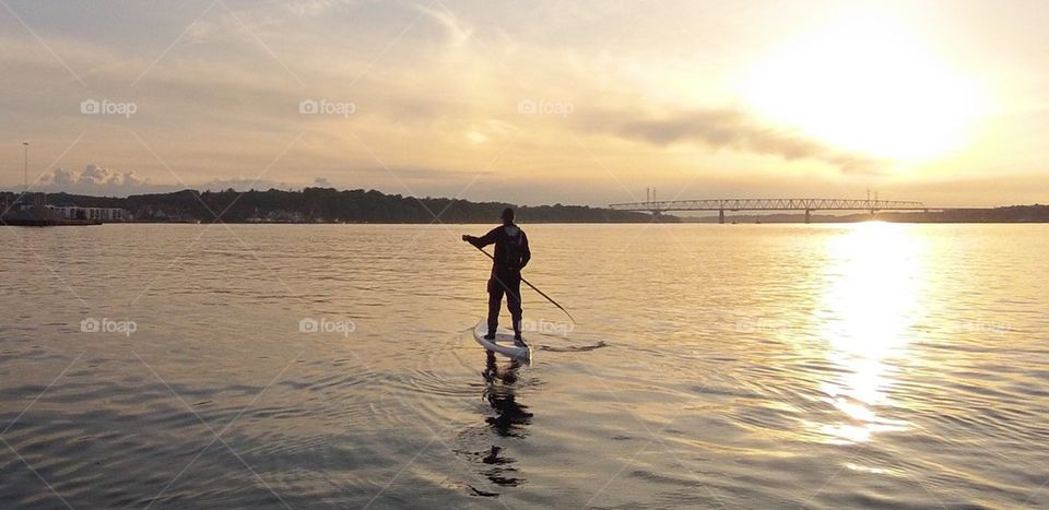 sunset board paddle solnedgang by salsa