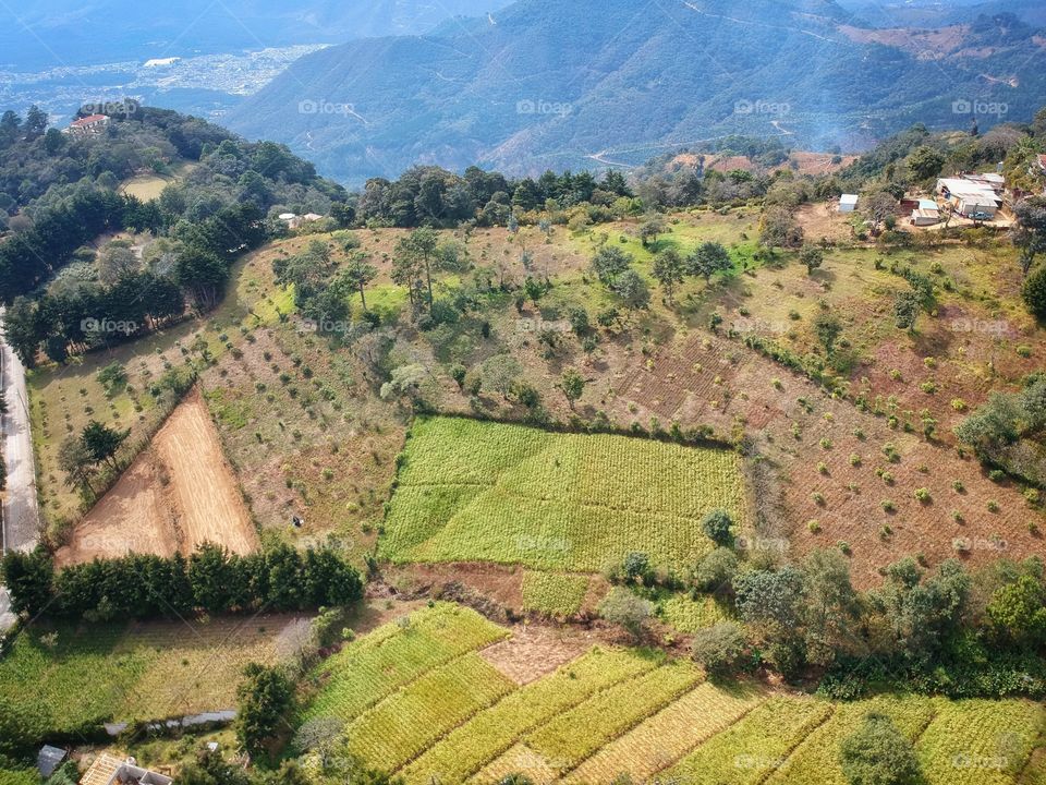 Guatemala y sus hermosas vistas de siembras en las montañas.