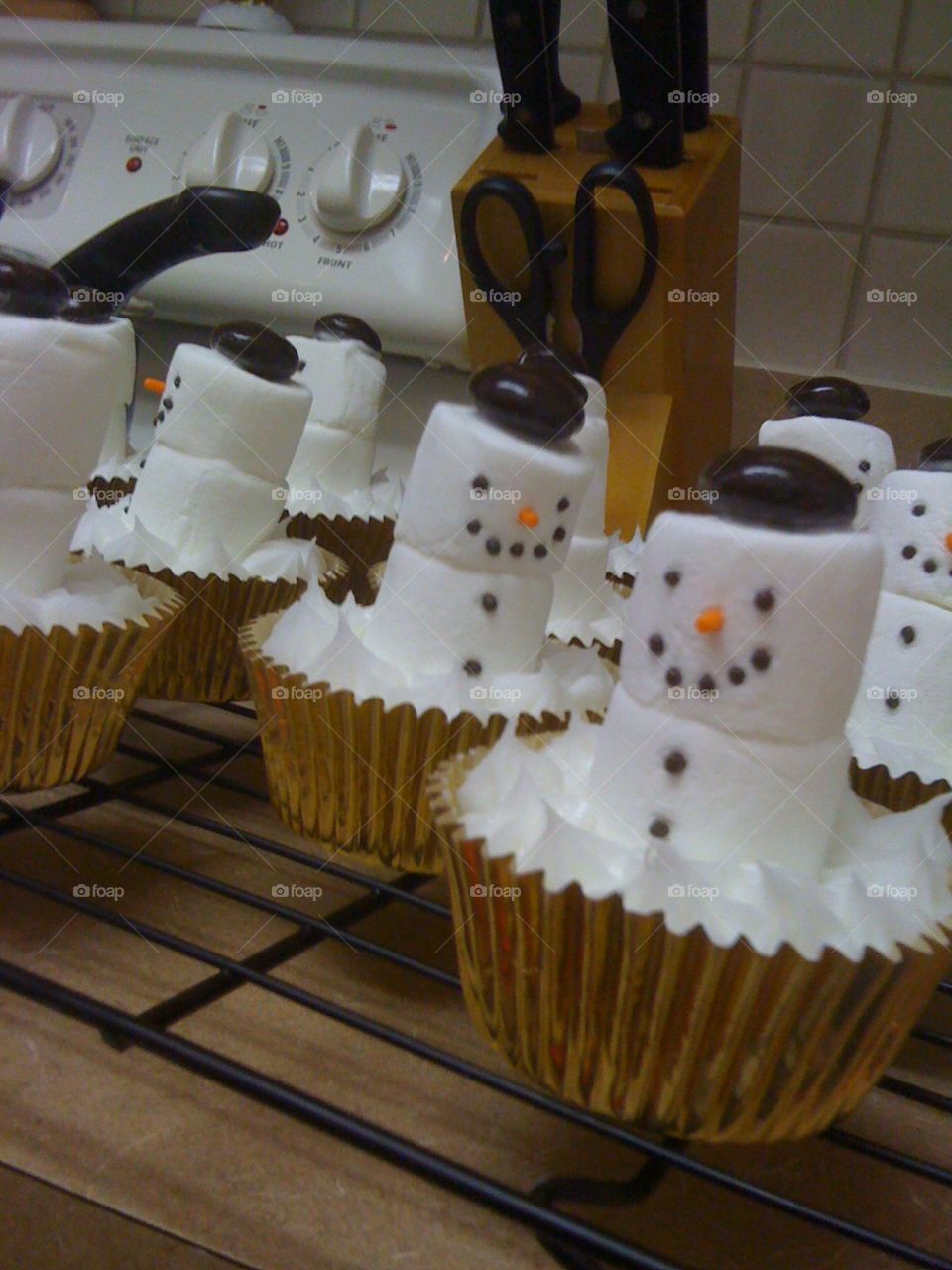 Snowman cupcake 